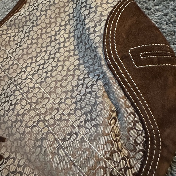 Vintage Coach Logo Hobo Shoulder Handbag - Picture 5 of 8